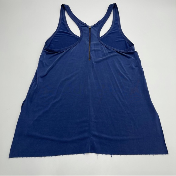 H&M Sleeveless Blue Tank Top Back Zipper Detail - Picture 3 of 12